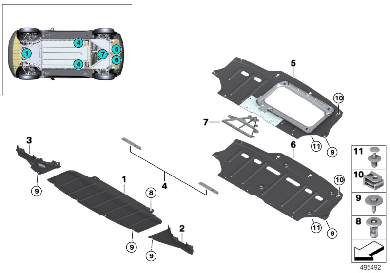 Genuine BMW 51757255131 Underbody Paneling, Front (Inc. i3) | ML Performance UK Car Parts