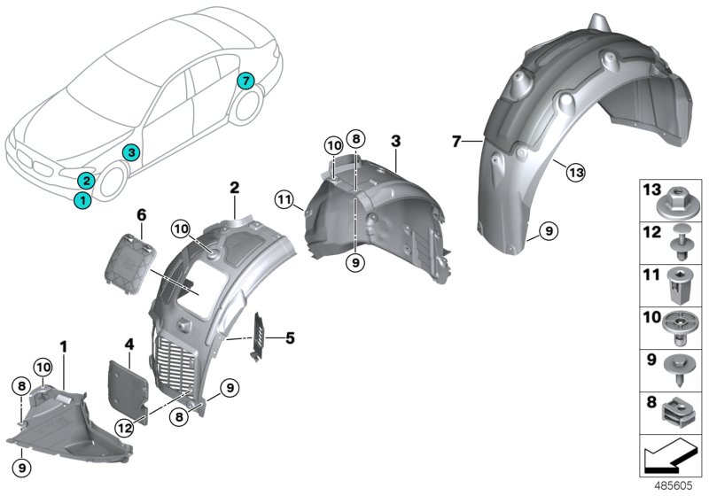 Genuine BMW 51717340204 G12 G11 Cover, Wheell Housing, Rear Right (Inc. 750iX, 750dX & 730LdX) | ML Performance UK Car Parts