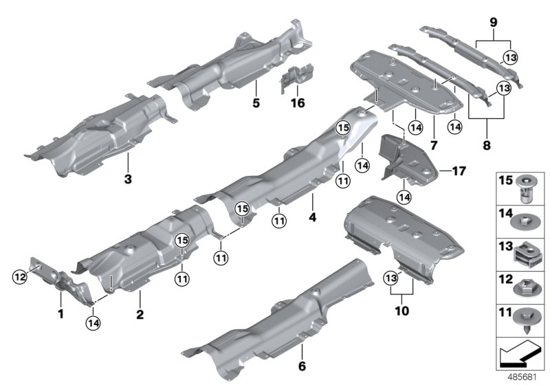 Genuine BMW 51487374404 F48 Heat Insulation, Bumper, Rear (Inc. X1 28i, X1 20iX & X1 18i) | ML Performance UK Car Parts