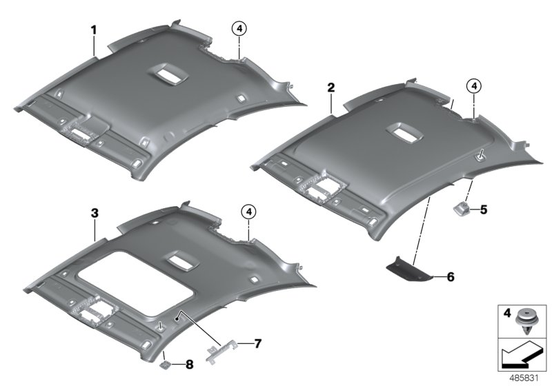 Genuine BMW 51447389084 F32 Molded Roof Lining EVERESTGRAU (Inc. 430iX, 420i & 430dX) | ML Performance UK Car Parts