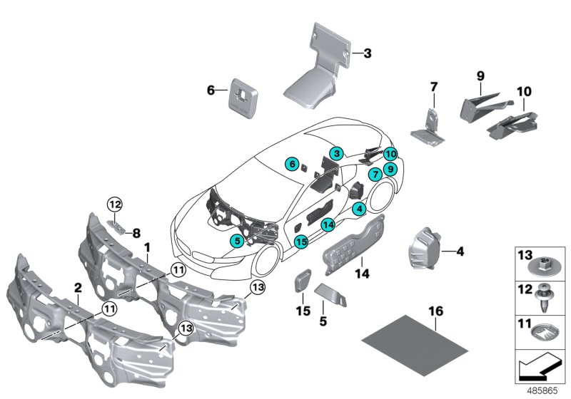 Genuine BMW 51487404760 Sound Insulation, Hot-Air Outlet, Right (Inc. i8) | ML Performance UK Car Parts