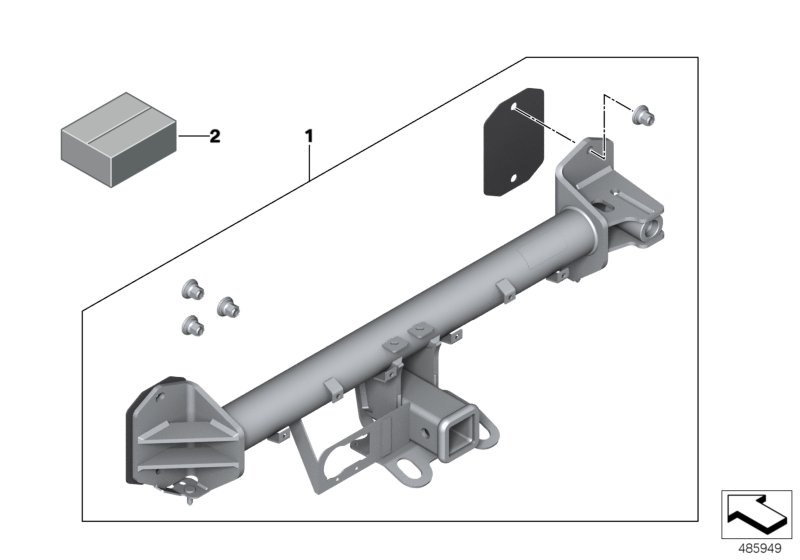 Genuine BMW 71606887642 Set Trailer Tow Hitch US (Inc. X3) | ML Performance UK Car Parts