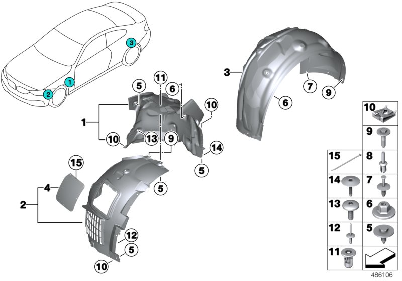 Genuine BMW 51718431892 Cover, Wheelhousing, Fr. Sec., Front Rgt REINFORCED (Inc. M4 GT4) | ML Performance UK Car Parts