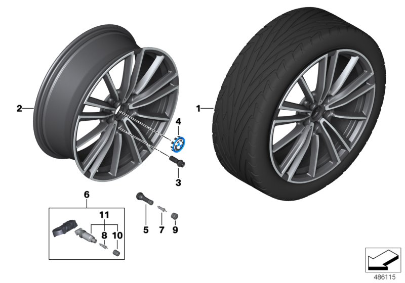 Genuine BMW 36116897572 I12 I15 Scheibenrad Leichtmetall Bicolor Transl. 8,5JX20 ET:50 (Inc. i8) | ML Performance UK Car Parts