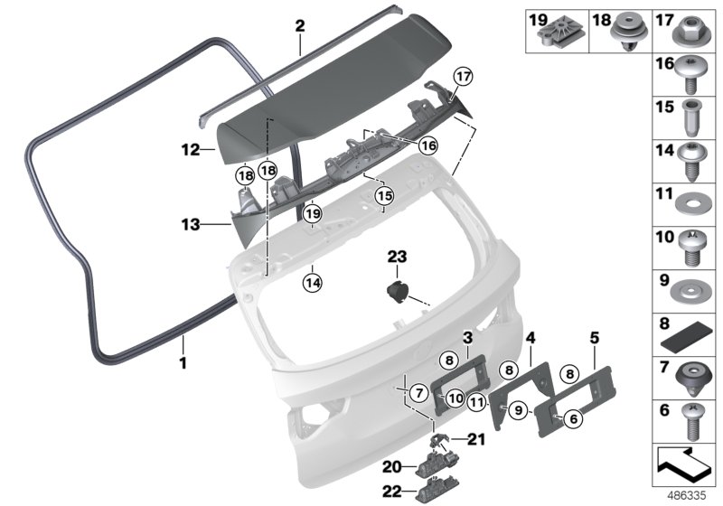 Genuine BMW 51248082246 Spoiler Upper Shell Primed (Inc. X3 M) | ML Performance UK Car Parts