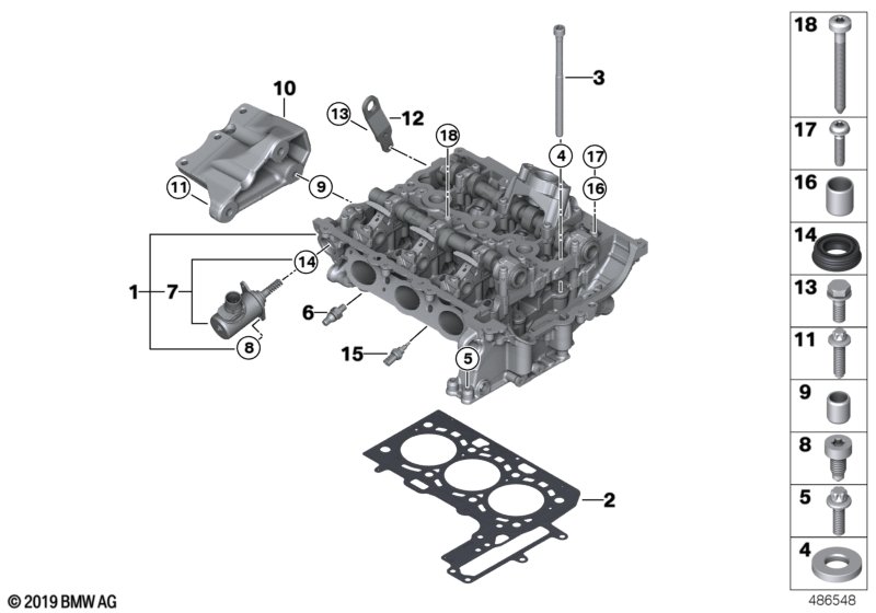 Genuine BMW 11127934599 F55 F48 Cylinder Head Gasket 1,00mm (+0,3) (Inc. Cooper ALL4, 218i & X2 18i) | ML Performance UK Car Parts