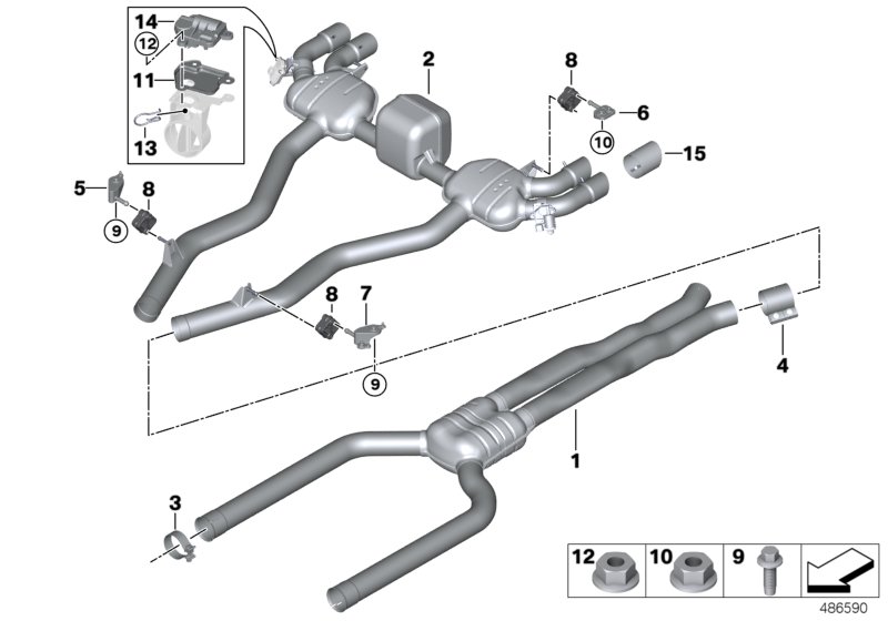 Genuine BMW 18308094208 F91 F92 Front Muffler (Inc. M8) | ML Performance UK Car Parts