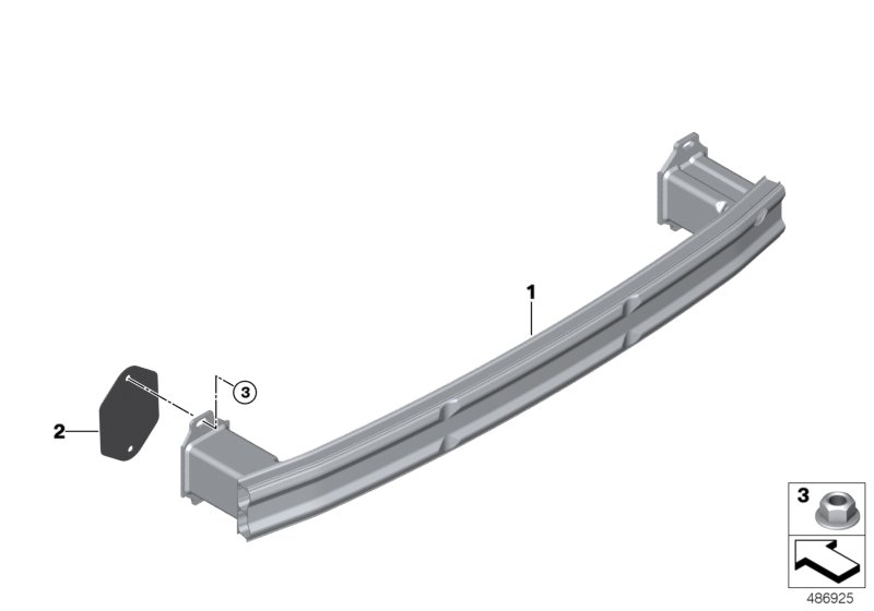 Genuine BMW 51127426444 F39 Carrier, Bumper Rear (Inc. X2) | ML Performance UK Car Parts