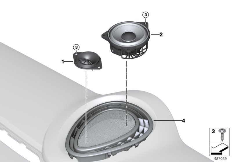 Genuine BMW 65139335308 F56 Top-Hifi Loudspeaker Tweeter HIFI (Inc. One D, Cooper SD & Cooper S ALL4) | ML Performance UK Car Parts