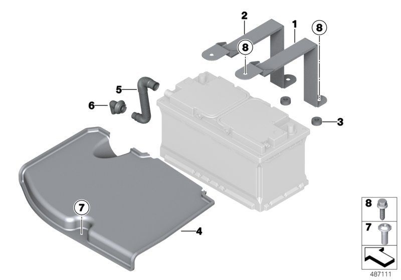 Genuine BMW 61218431087 Shim BATTERY MOUNT (Inc. M4 GT4) | ML Performance UK Car Parts