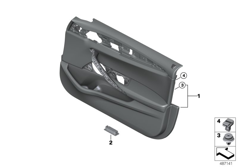 Genuine BMW 51417476797 G30 G31 Door Trim Panel, Front Left NACHTBLAU (Inc. 540i, 530dX & 530i) | ML Performance UK Car Parts