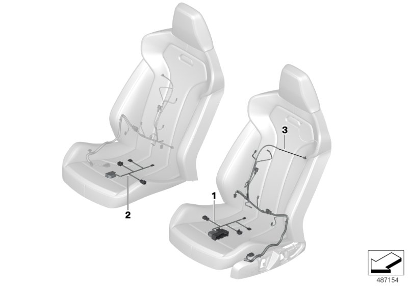 Genuine BMW 61128711910 G01 G02 Wiring Set Seat Right (Inc. X3 20i, X4 30dX & X4 M40dX) | ML Performance UK Car Parts