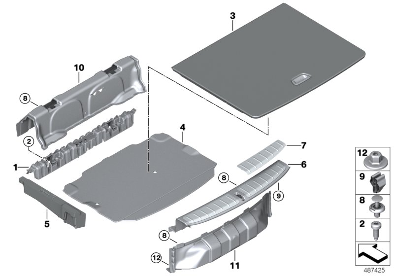 Genuine BMW 51477437335 F39 Trim Panel, Trunk Floor (Inc. X2 18dX, X2 20i & X2 25iX) | ML Performance UK Car Parts