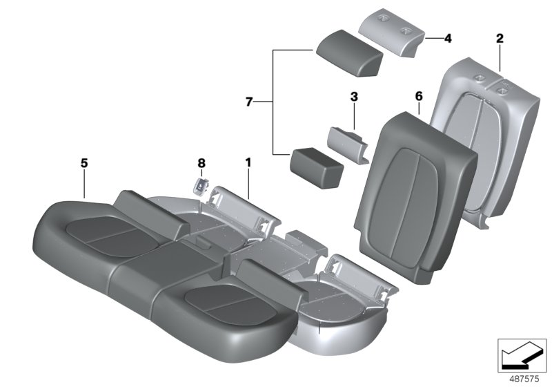 Genuine BMW 52207460903 F39 Foam Pad, Base Seat (Inc. X2 18d, X2 20d & X2 16d) | ML Performance UK Car Parts