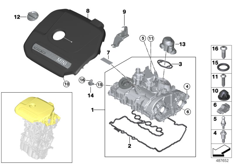 Genuine BMW 11148632412 F56 F55 Cover, Acoustic (Inc. One First, Cooper S ALL4 & JCW) | ML Performance UK Car Parts