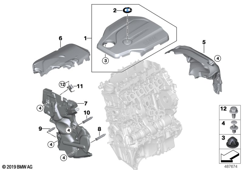 Genuine BMW 11148514329 F31 F20 F34 Acoustic Cover Front (Inc. 225d, 120dX & 316d) | ML Performance UK Car Parts