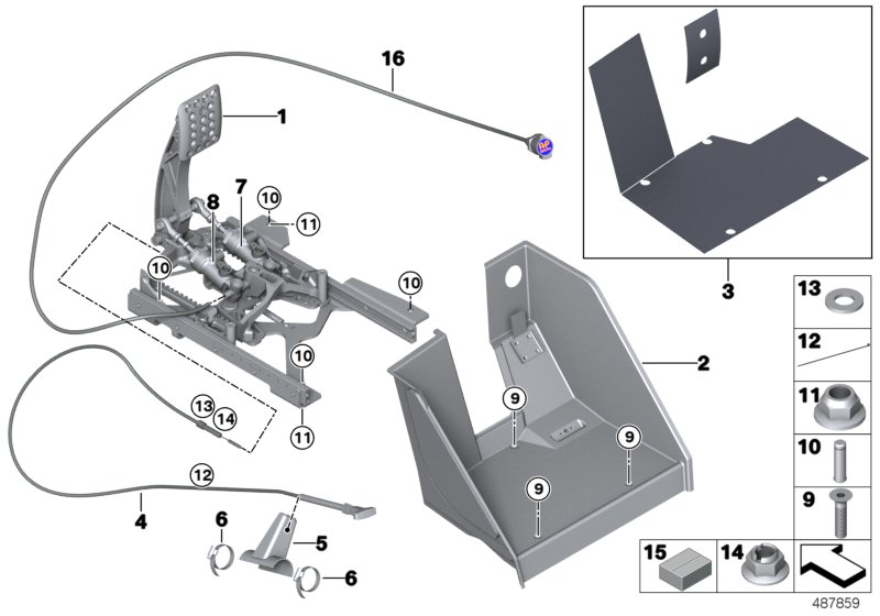 Genuine BMW 35208431409 Bracket F Bowden Cable F. PEDALBOX (Inc. M4 GT4) | ML Performance UK Car Parts