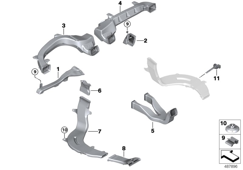 Genuine BMW 64229363420 G01 Cold Air Duct Left (Inc. X3 20iX, X4 25dX & X4 M40dX) | ML Performance UK Car Parts