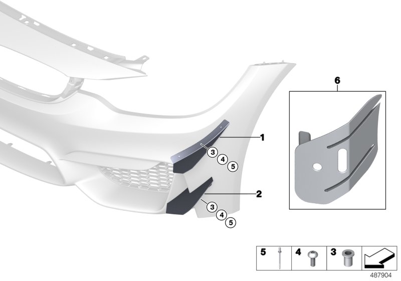 Genuine BMW 83318431836 BMW Template Right POSITION FLICKS (Inc. M4 GT4) | ML Performance UK Car Parts