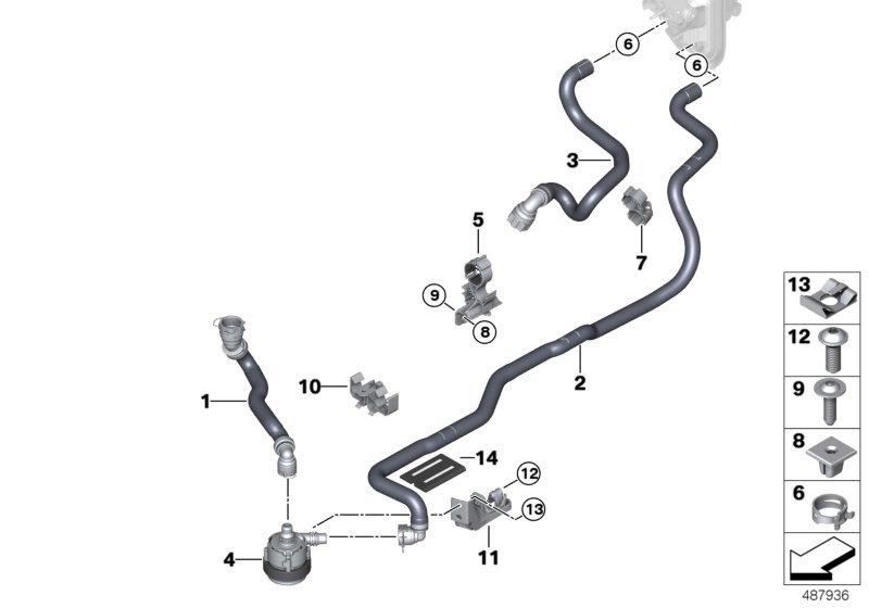 Genuine BMW 64219299622 G12 G11 G30 Coolant Hose, Return Heat exchanger - engine (Inc. 520d ed, 525d & 725Ld) | ML Performance UK Car Parts