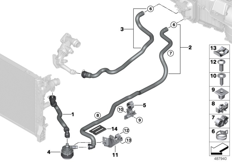 Genuine BMW 64219299637 G32 Coolant Hose, Supply 2 Auxiliary coolant pump - heat exchanger (Inc. 630i, 630dX & 640iX) | ML Performance UK Car Parts