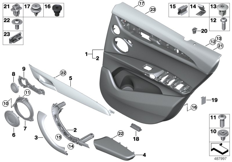 Genuine BMW 51428072463 F39 Decorative Strip Aluminum Left HEXAGONAL (Inc. X2 20dX, X2 20i & X2 16d) | ML Performance UK Car Parts