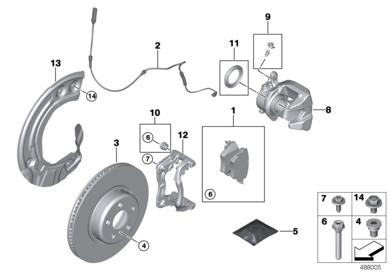 Genuine BMW 34106882255 G30 G29 G01 Calliper Carrier Left (Inc. 330iX, X3 20iX & 525d) | ML Performance UK Car Parts