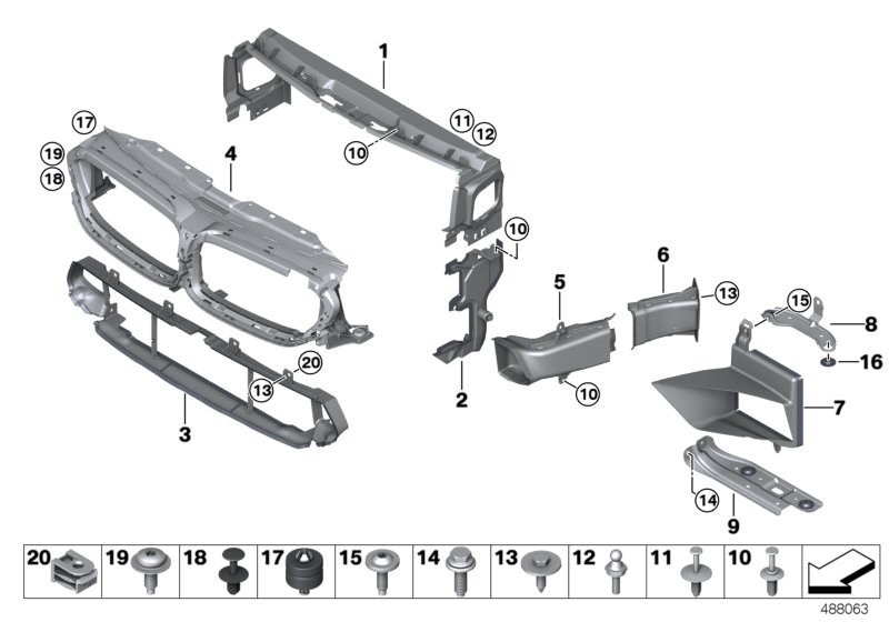 Genuine BMW 51748059682 F90 Air Duct, Exterior Radiator, Right M (Inc. M5) | ML Performance UK Car Parts