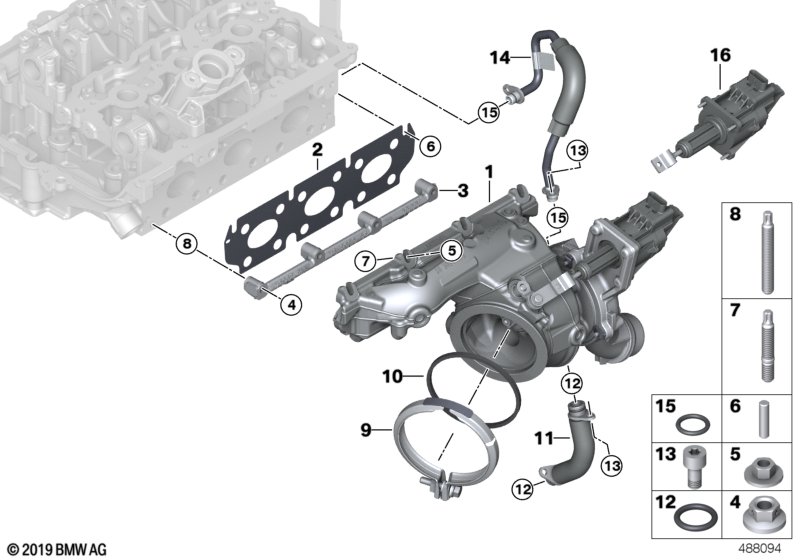 Genuine BMW 11657618035 F20 F48 Gasket For Exhaust Manifold (Inc. X1 18i, 216i & 318i) | ML Performance UK Car Parts