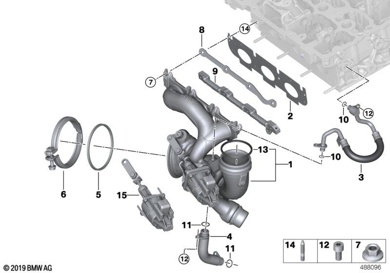 Genuine BMW 11627625162 F56 Bracket For Exhaust Manifold, Upper (Inc. 225xe, i8 & Cooper SE ALL4) | ML Performance UK Car Parts