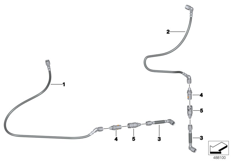 Genuine BMW 34308424891 Brake Pipe, Front COUPL.>CALIPER (Inc. M6 GT3) | ML Performance UK Car Parts