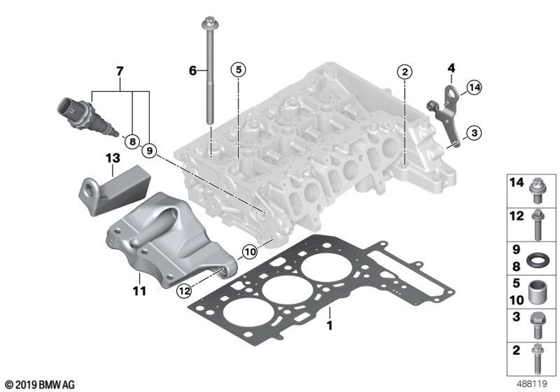 Genuine BMW 11128594565 F55 F39 Cylinder Head Gasket 3-LOCH (Inc. 216d, One D & X1 16d) | ML Performance UK Car Parts