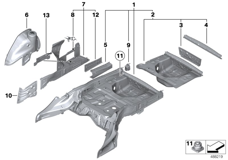 Genuine BMW 41127294965 Bracket, Bumper, Left (Inc. 640iX, 650iX & M6) | ML Performance UK Car Parts