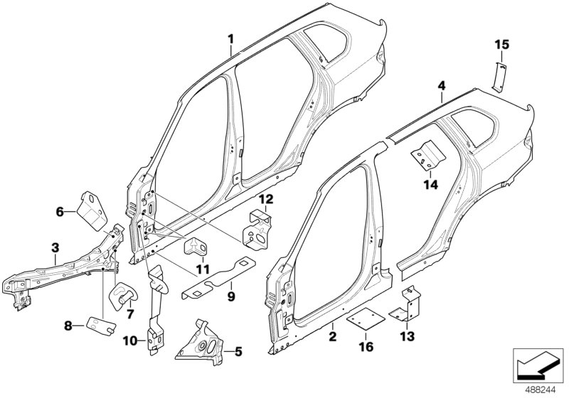 Genuine BMW 41217275570 E70 E72 E71 Reinforcement Plate, Rocker Panel (Inc. X5 40dX, X6 35iX & X5 3.0si) | ML Performance UK Car Parts