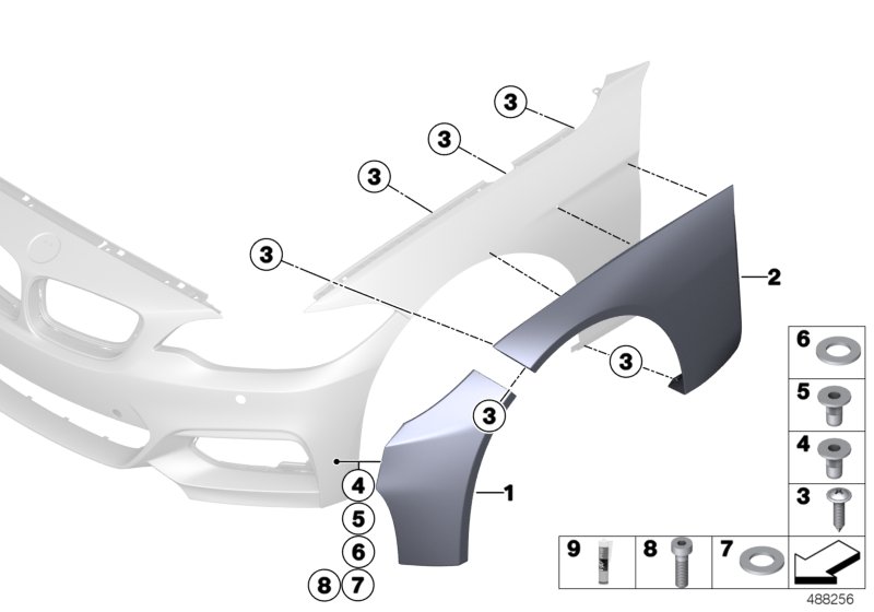 Genuine BMW 51778416700 Extension Fender Front Right (Inc. M235i Racing) | ML Performance UK Car Parts