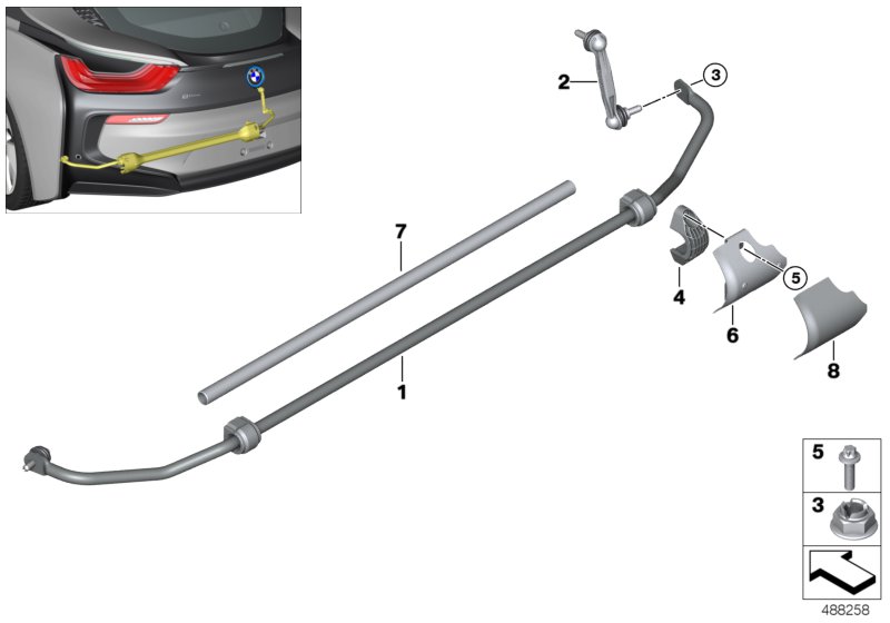 Genuine BMW 33556865956 Heat Shield, Anti-Roll Bar, Rear (Inc. i8) | ML Performance UK Car Parts