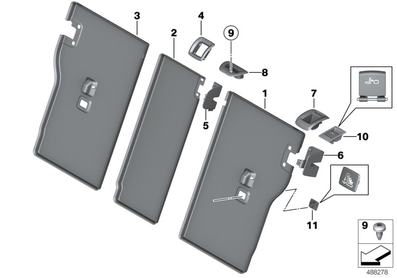 Genuine BMW 52207246723 F34 F11 Cover, Control VENETOBEIGE (Inc. 328iX, 530dX & 523i) | ML Performance UK Car Parts