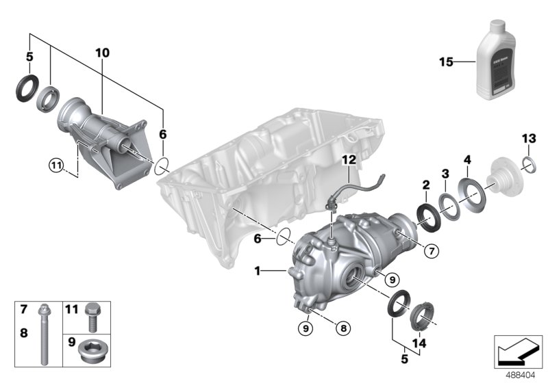 Genuine BMW 31508487444 G07 G02 G01 Final Drive (Front Axle) I=3,231 (Inc. X4 30dX, X3 30iX & X7 M50dX) | ML Performance UK Car Parts