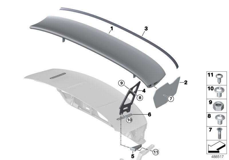 Genuine BMW 51628431139 M4 GT4 BMW Rear wing | ML Performance UK Car Parts