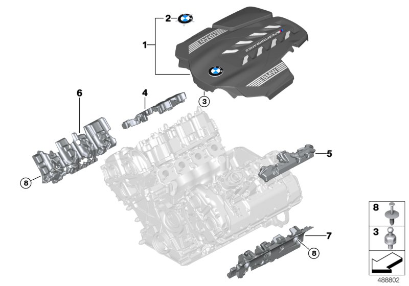 Genuine BMW 11147934624 G12 G30 G14 Cover, Acoustic, Cylinder Head Cover Zyl. 5-8 (Inc. M850iX, ALPINA B7 & M550iX) | ML Performance UK Car Parts