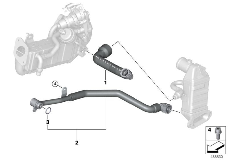 Genuine BMW 11538475153 F39 F56 F48 Hose F.Low-Pres.Egr - High-Pressure Egr (Inc. 116d, One D & X1 16d) | ML Performance UK Car Parts