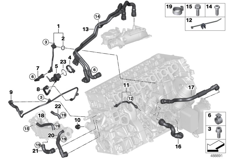 Genuine BMW 11538571601 G16 G05 G15 Line, Egr Cooler - Thermostat (Inc. 630dX, 330dX & 840dX) | ML Performance UK Car Parts