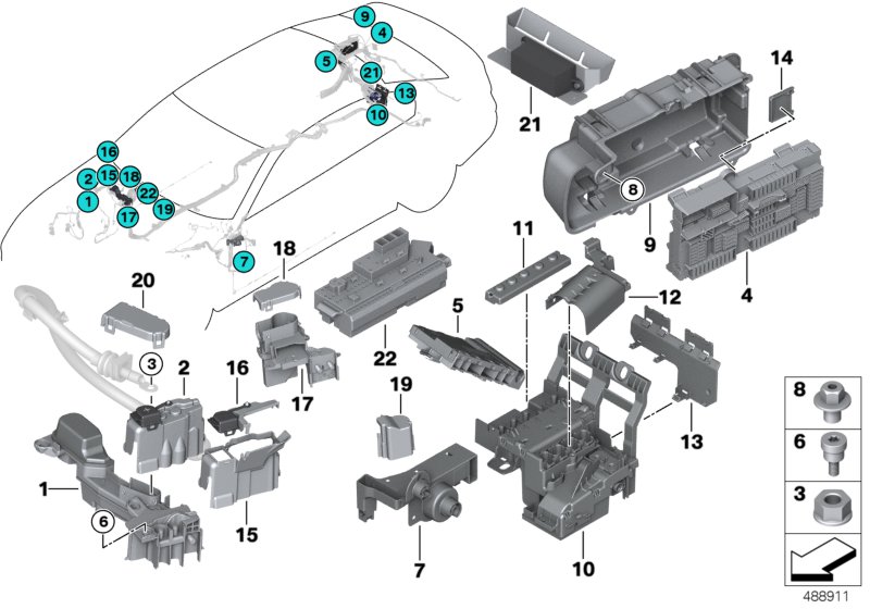 Genuine BMW 61146837090 F90 G11 G31 Power Distribution Box, Rear HIGH (Inc. 520d, 730Li & 730Ld) | ML Performance UK Car Parts