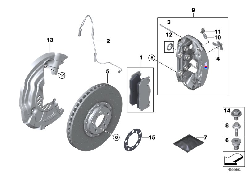 Genuine BMW 34117850463 F82 F83 F80 Caliper Housing Left (Inc. M4 CS, M4 GTS & M4) | ML Performance UK Car Parts