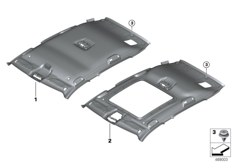 Genuine BMW 51448073465 F39 Headlining Panoramic Roof ANTHRAZIT (Inc. X2 28i, X2 28iX & X2 M35iX) | ML Performance UK Car Parts