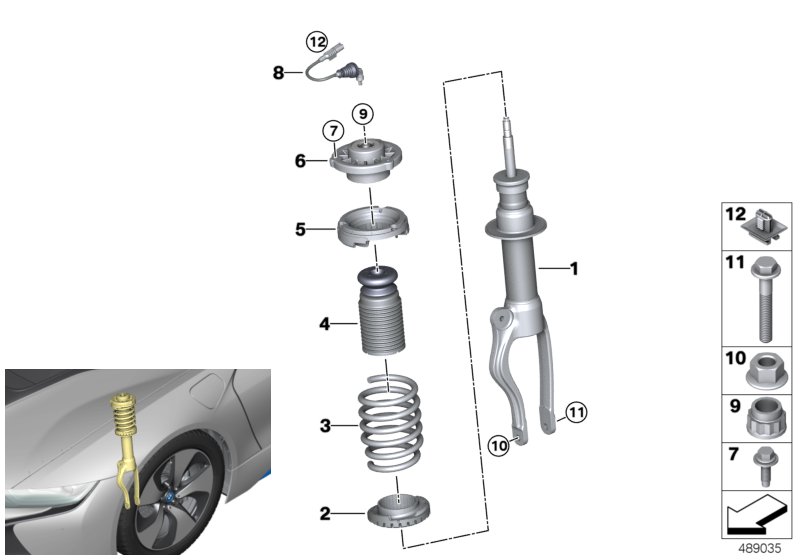 Genuine BMW 37106884586 Spring Strut (Inc. i8) | ML Performance UK Car Parts