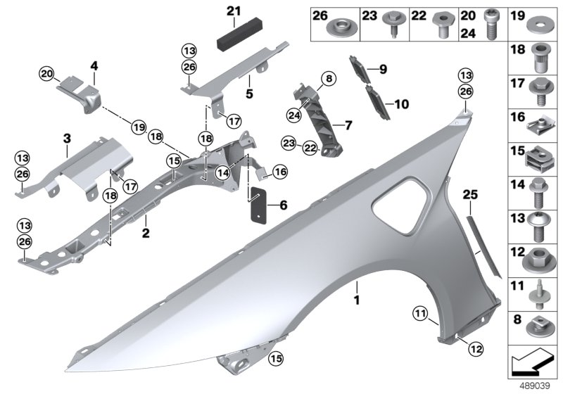 Genuine BMW 51657353496 I15 Fender Bracket (Inc. i8) | ML Performance UK Car Parts