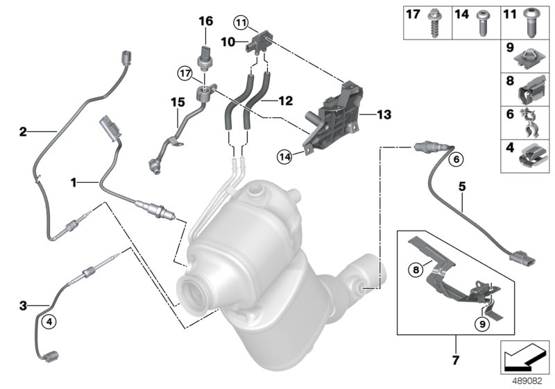 Genuine BMW 13628593852 G14 G02 G31 Oxygen Sensor L=510 (Inc. 320d, 525d & X3 18d) | ML Performance UK Car Parts