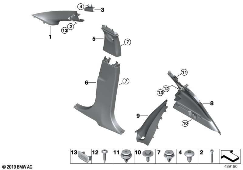 Genuine BMW 51437426412 F39 Deformation Panel, A-Pillar, Right (Inc. X2) | ML Performance UK Car Parts