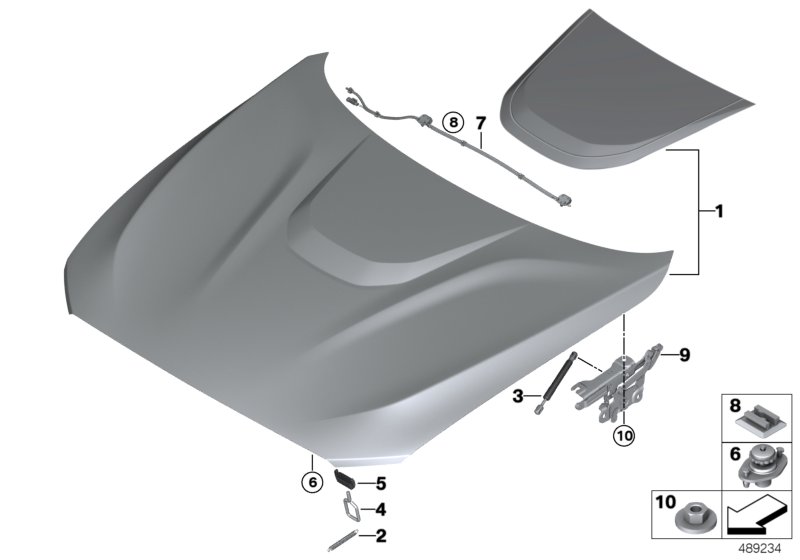 Genuine BMW 41617286343 F80 F30 F82 Left Engine Hood Hinge (Inc. M4, 120dX & 120i) | ML Performance UK Car Parts